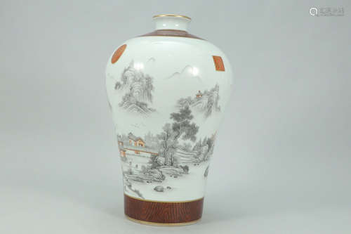 A Chinese Porcelain Plum Vase