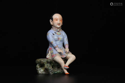 A Chinese Famille Rose Porcelain Figure