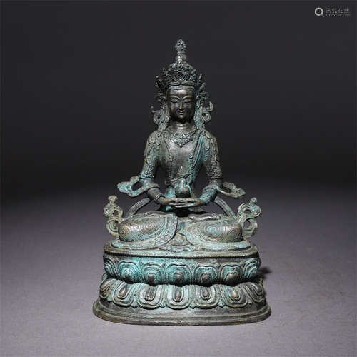 A Chinese Bronze Statue of White Tara