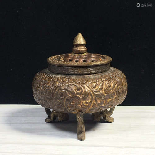 A Chinese Bronze Incense Burner