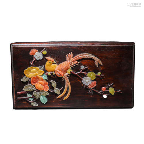 A Chinese Red Sandalwood Treasure Box