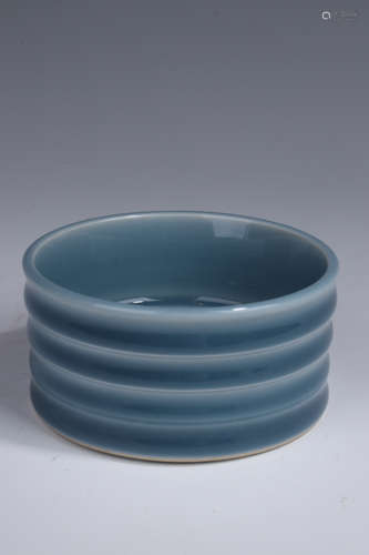 A Chinese Celadon Glazed Porcelain Brush Washer