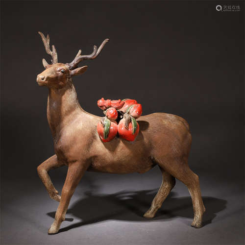 A Chinese Ceramic Deer Ornament