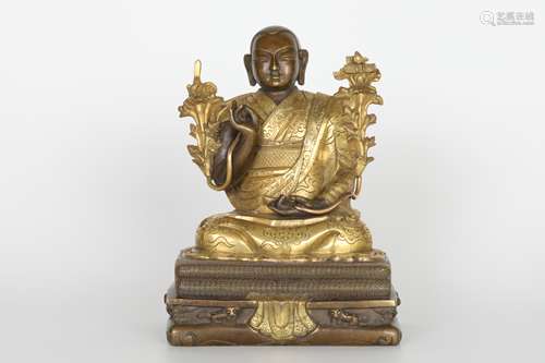 18th century gilt bronze Buddha