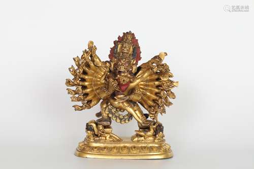 17th Century Gilt Bronze Vajra Buddha