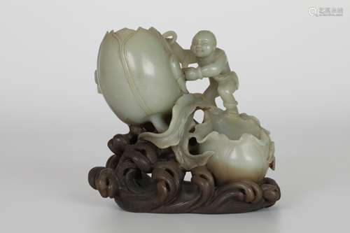 18th Century Hetian Jade Brush Wash