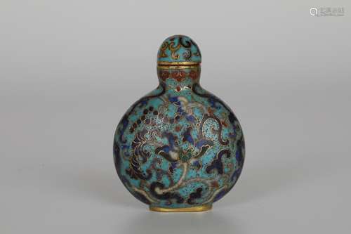 Qianlong cloisonné enamel snuff bottle