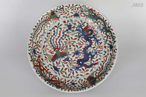 Wanli five colorful plate