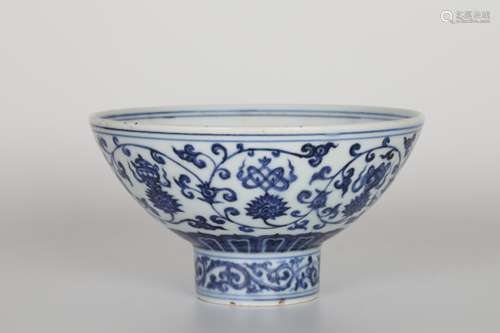 Xuande Blue and White High-foot Bowl