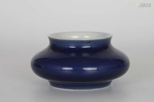 Yongzheng Sapphire Blue Glazed Zun