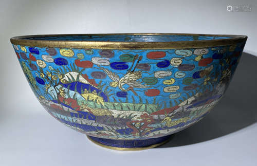 18th century cloisonné bowl