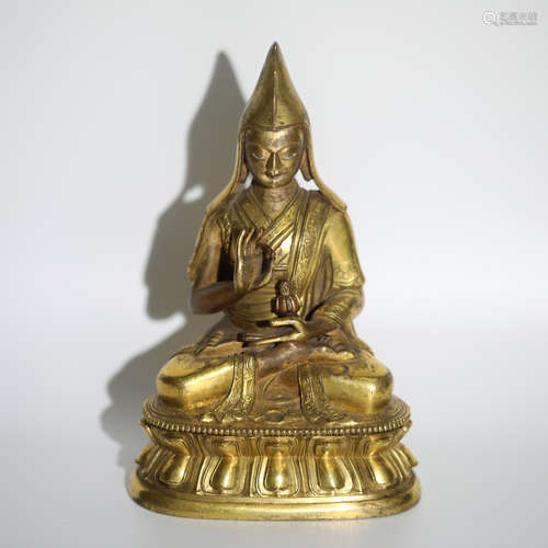 18th century gilt bronze Buddha