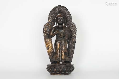 Qianlong gilt bronze Buddha