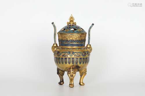 18th century cloisonné enamel incense burner