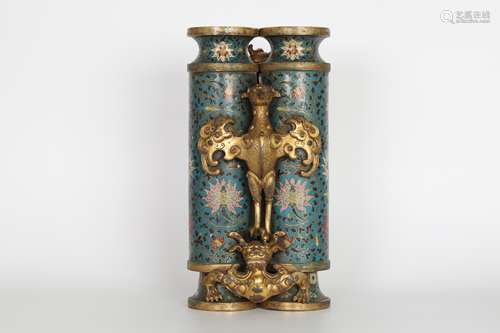 18th century cloisonné enamel double bottle