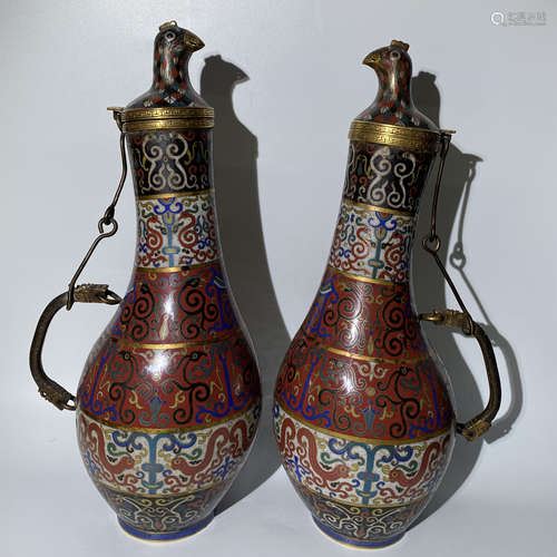 18th century cloisonne kettle