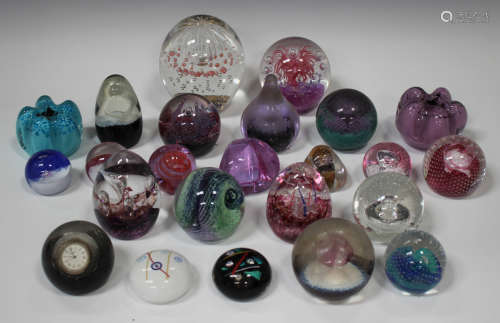Twenty-one assorted Caithness paperweights, including Flower of Scotland, Golden Jubilee Carousel