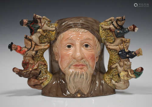 A large Royal Doulton limited edition two-handled character jug Geoffrey Chaucer, D7029, No. 368