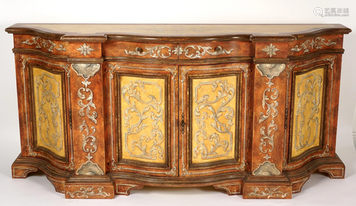 Large Paint Decorated Italian Sideboard