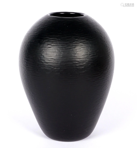 Attrib Carlo Scarpa for Venini Battuto Ovoid Vase