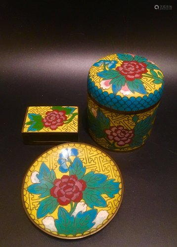 Qing 19th CHINESE CLOISONNE ENAMEL Sets