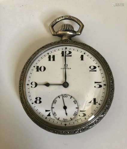 VINTAGE OPEN FACE OMEGA POCKET WATCH