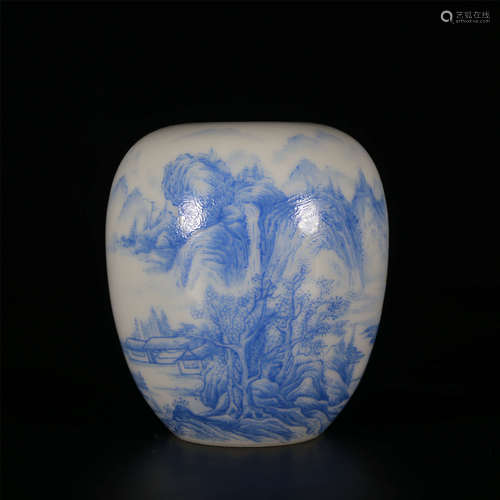 MINGGUO Blue material landscape wash