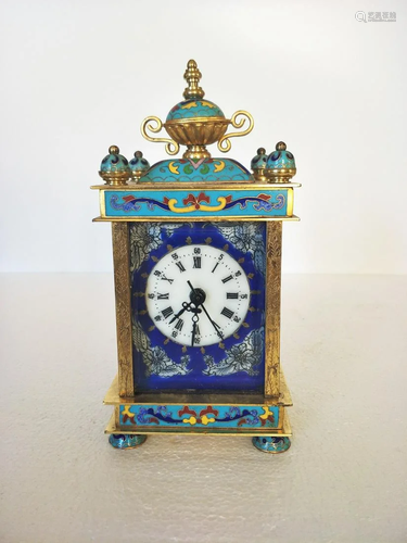 Antique Chinese Cloisonne clock