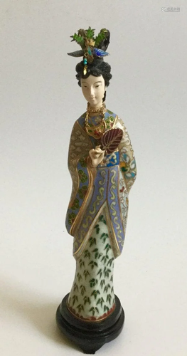 VT CHINESE CLOISONNE figures KuanYin