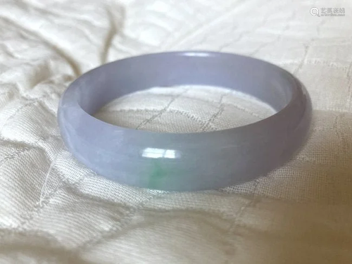 Jadeite jade lavender&green color bangle…