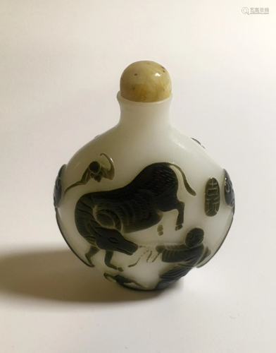 18th chinese carving snuff bottle