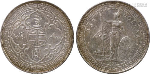 香港1898年 貿易站洋(港光) $1 銀幣