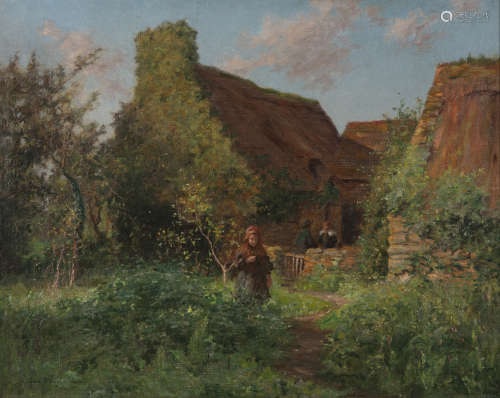Aloysius O'Kelly (1853-1936)A Breton GardenOil on canvas, 80 x 100cm (31½ x 39¼'')