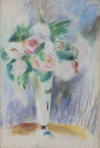 May Guinness RHA (1863-1955)Still Life Study of FlowersPastel, 36 x 24cm (14¼ x 9½'')Provenance: The
