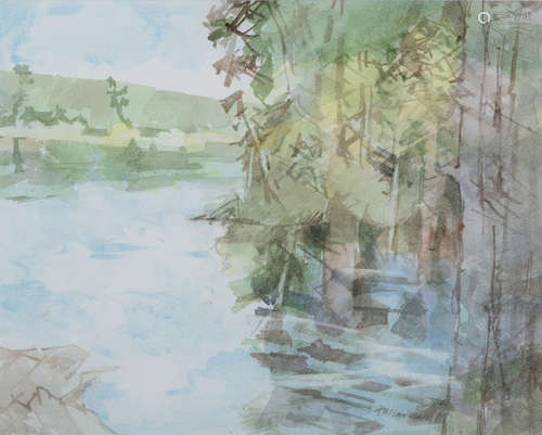 Terence P. Flanagan PRUA RHA (1929-2011)Lower Lough Erne (2005)Watercolour, 33 x 42cm (13 x 16½'')