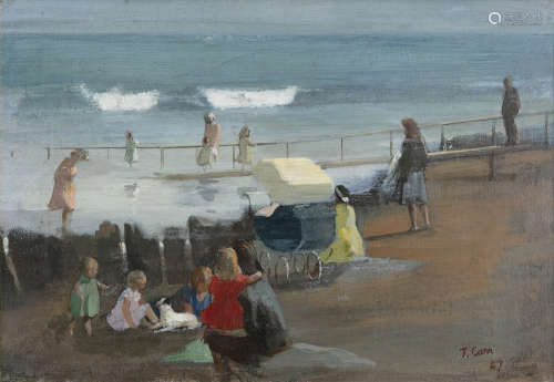 Tom Carr ARHA HRUA ARWS (1909-1999)Newcastle BeachOil on canvas, 34.5 x 50cm (13½ x 19¾'')Signed and
