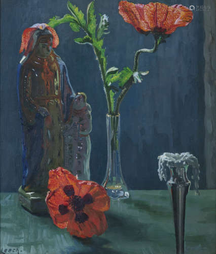 William John Leech RHA ROI (1881-1968)St. Anne and the Poppies Oil on canvas, 55 x 46cm (21½ x 18'')