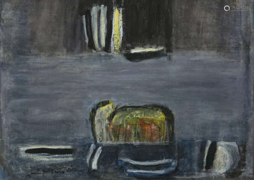 Patrick Collins HRHA (1911-1994)Moonrise on the LakeOil on canvas, 65 x 92cm (25½ x 36¼'')SignedIn