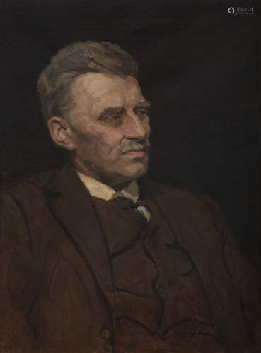 Estella Frances Solomons HRHA (1882-1968)Portrait of a GentlemanOil on canvas, 60 x 45cm (23½ x