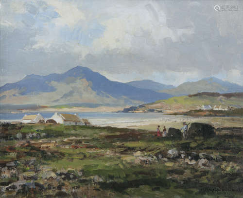 Maurice C. Wilks RUA ARHA (1910-1984)Near Letterfrack, Co. GalwayOil on canvas, 41 x 51cm (16 x