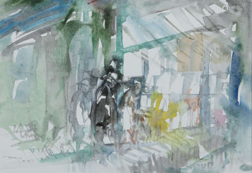 Louis le Brocquy HRHA (1916-2012)UntitledWatercolour, 17 x 25cm (6¾ x 9¾'')Signed and dated (19)'88