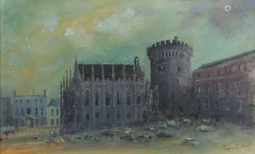 PETER PEARSON (B.1957) Dublin Castle, Chapel Royal Oil on canvas on board, 43 x 71cm (17 x 28)