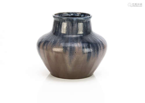 A Richard Mutz German stoneware 20th Century vase, the squat bulbous supporting a tapering neck