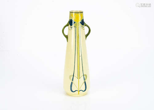 An Art Nouveau pottery vase designed by Spencer Edge, exclusively for Goodyears Regent Street, the