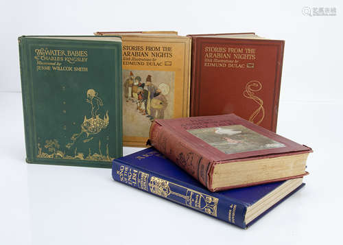 A collection of children's illustrated volumes, comprising The Water Babies Charles Kingsley