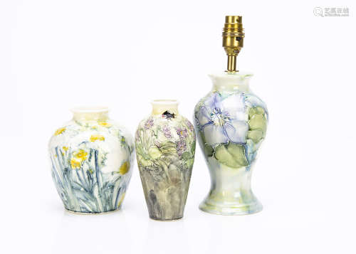 Three various contemporary stoneware Jonathan Cox items, including two vases, one titled Summer