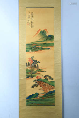 A CHINESE LANDSCAPE PAINTING,ZHANG DAQIAN MARK