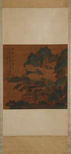 A CHINESE LANDSCAPE PAINTING, DONG BANGDA MARK