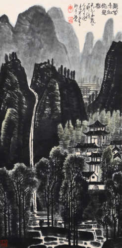 A CHINESE LANDSCAPE PAINTING