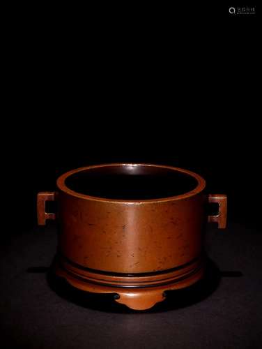 A CHINESE COPPER INCENSE BURNER